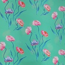 Green Base Floral Print On Royal Georgette SS22A RGPA40