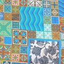 Geometric Wall Artwork Print On Royal Georgette SS22N RGPB18