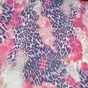 Magenta Purple Leopard Print On Royal Georgette S23 RGPS29