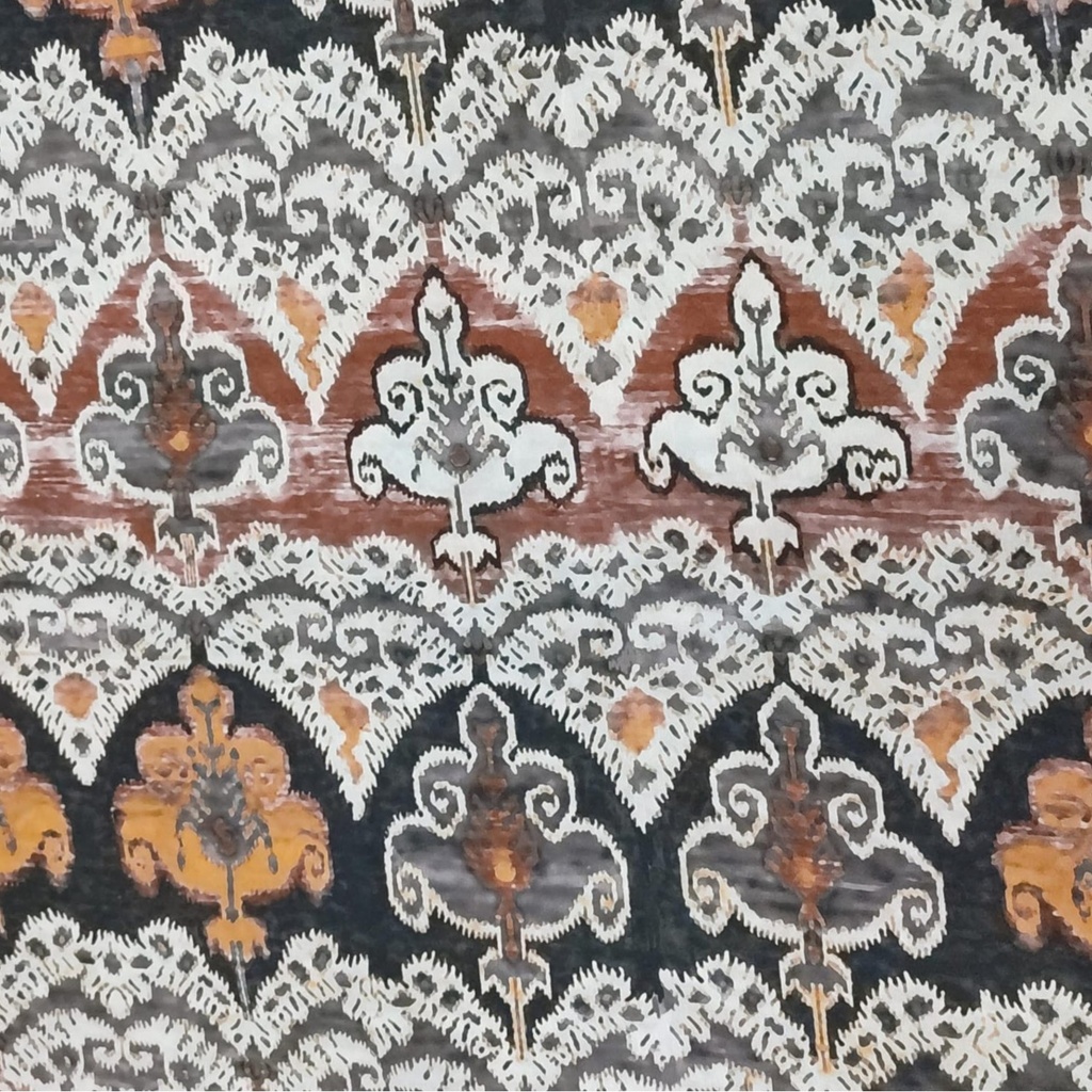 Black Bohemian Print On Twill Satin (PA07C#4) TSPS47