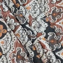 Black Bohemian Print On Twill Satin (PA07C#4) TSPS47