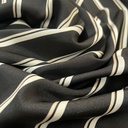 Black Zebra Stripes Print On Twill Satin (SS24) TSPS16
