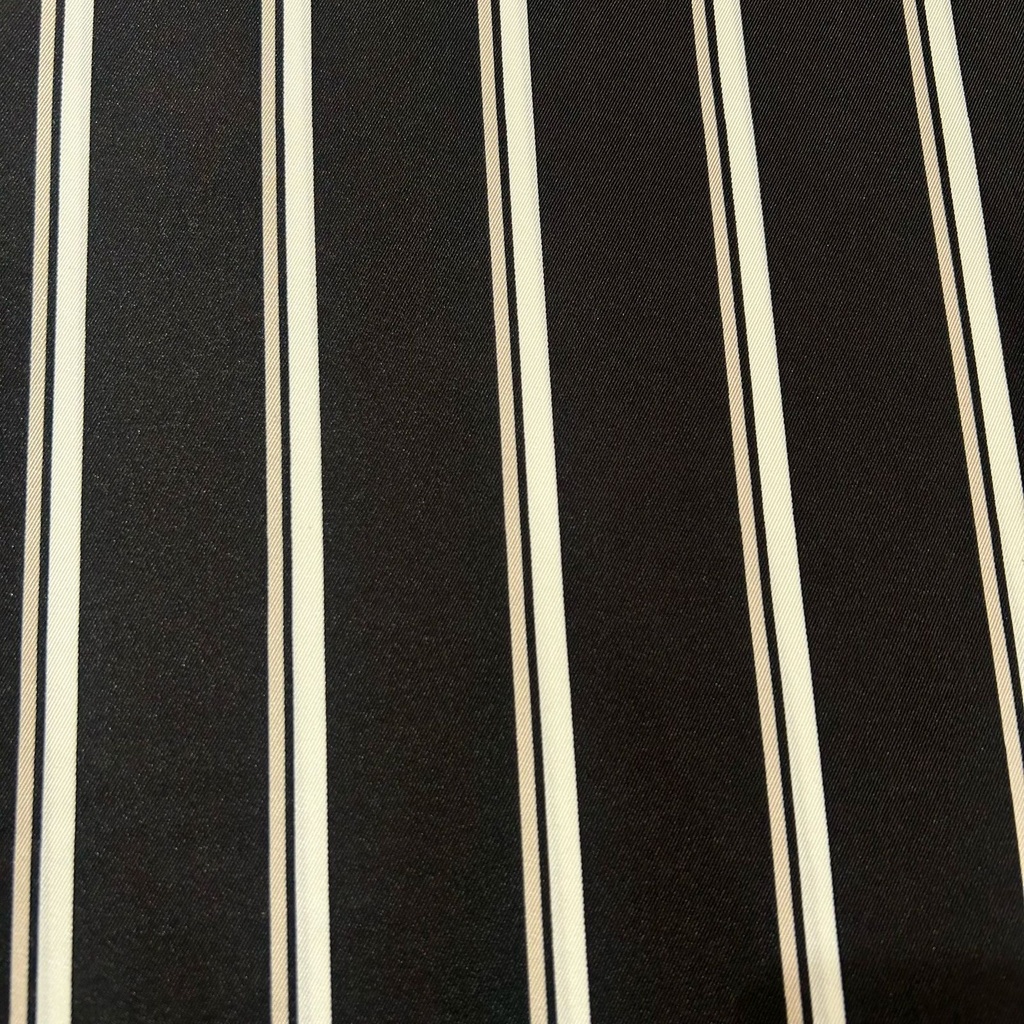 Black Zebra Stripes Print On Twill Satin (SS24) TSPS16