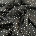 Classic (White) Polka Dots Print On Twill Satin (SS24) TSPS17