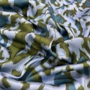 Green & White Leopard Print On Twill Satin (D#89C#1) TSPS30