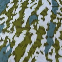 Green & White Leopard Print On Twill Satin (D#89C#1) TSPS30