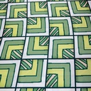 Green Geometrical Box Print On Twill Satin (D#91C#1) TSPS36