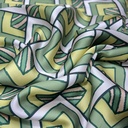 Green Geometrical Box Print On Twill Satin (D#91C#1) TSPS36
