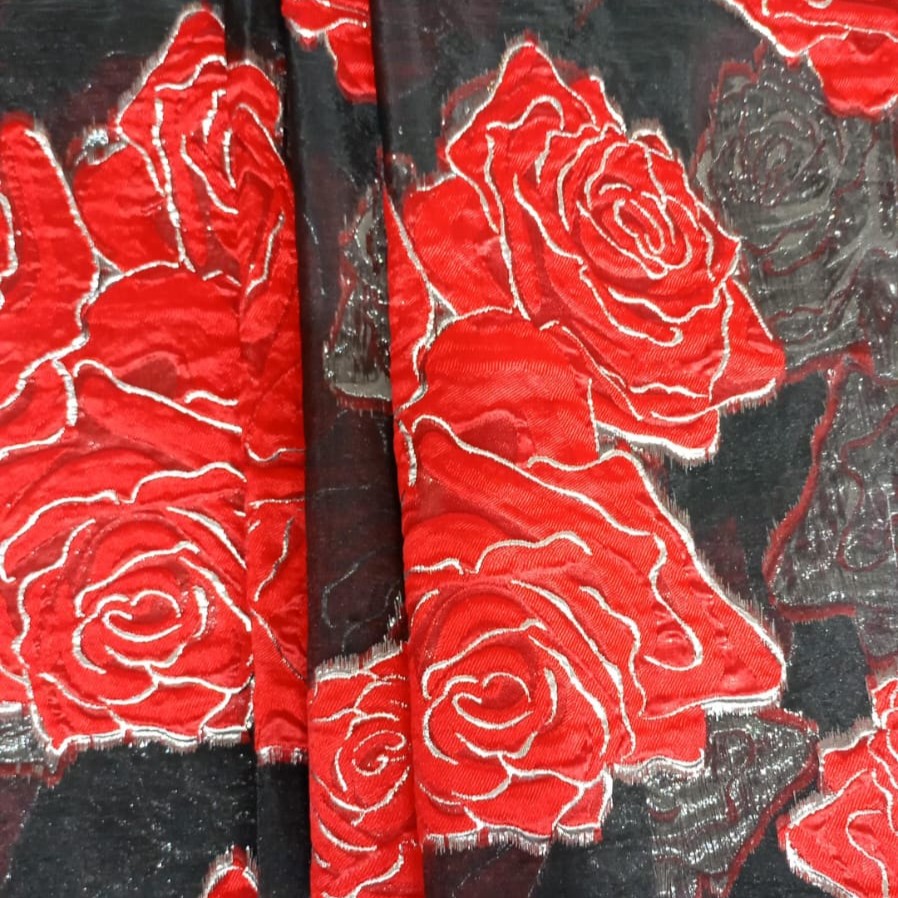 Organza Jacquard OJ-156 (Red)