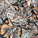 Brown Bohemian Print On Twill Satin (PA07C#1) TSPS44