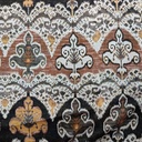 Brown Bohemian Print On Twill Satin (PA07C#1) TSPS44