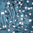 Polka Dots(Green) Print On Twill Satin (SS24) TSPS10