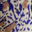 Blue & Yellow Leopard Print On Twill Satin (D#89C#2) TSPS29