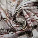 Red Colour Snake Skin Print On Twill Satin (PA03C#3) TSPS42