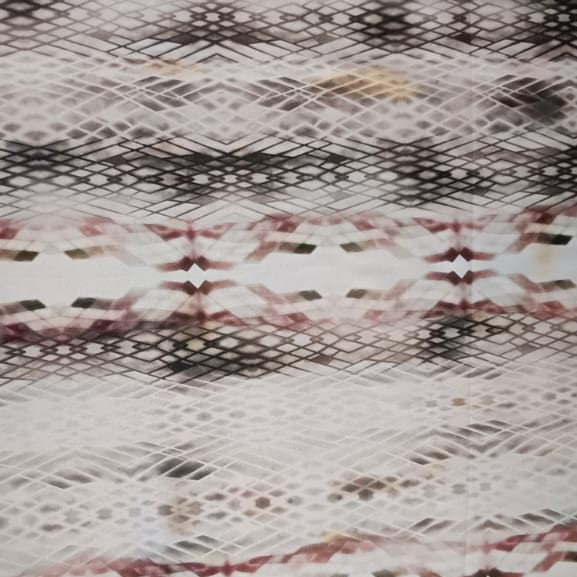 Red Colour Snake Skin Print On Twill Satin (PA03C#3) TSPS42
