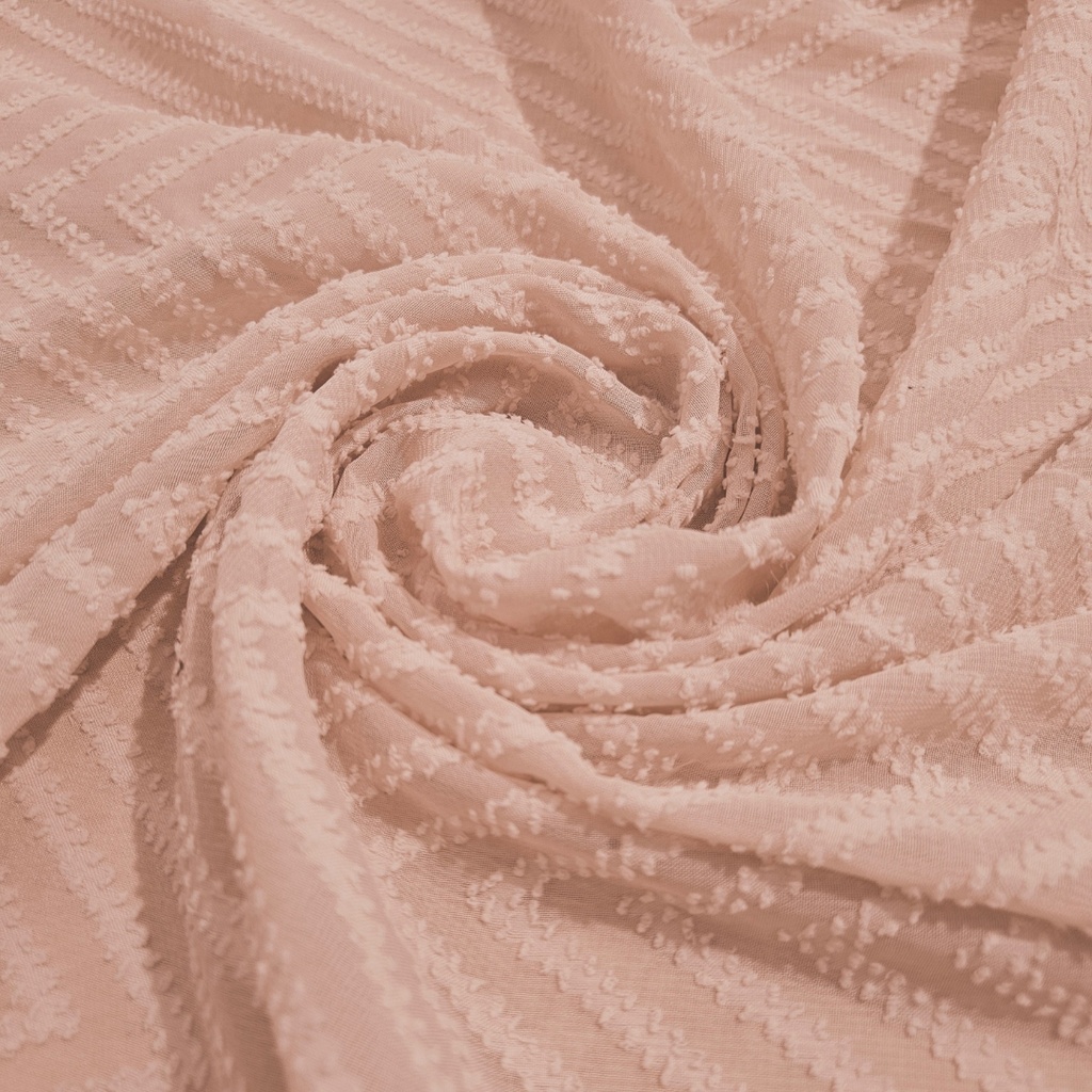 Clip Jacquard Dyed Fabric (Chevron-Peach)