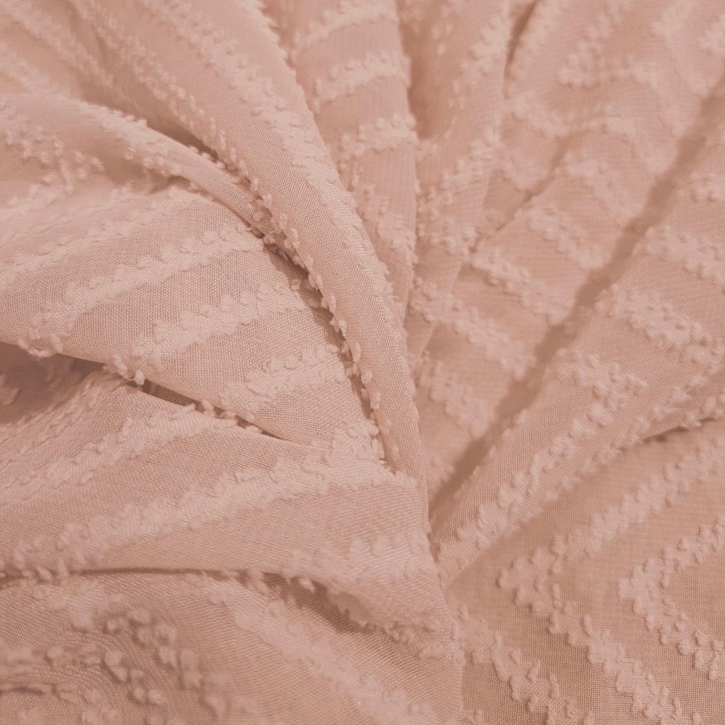 Clip Jacquard Dyed Fabric (Chevron-Peach)
