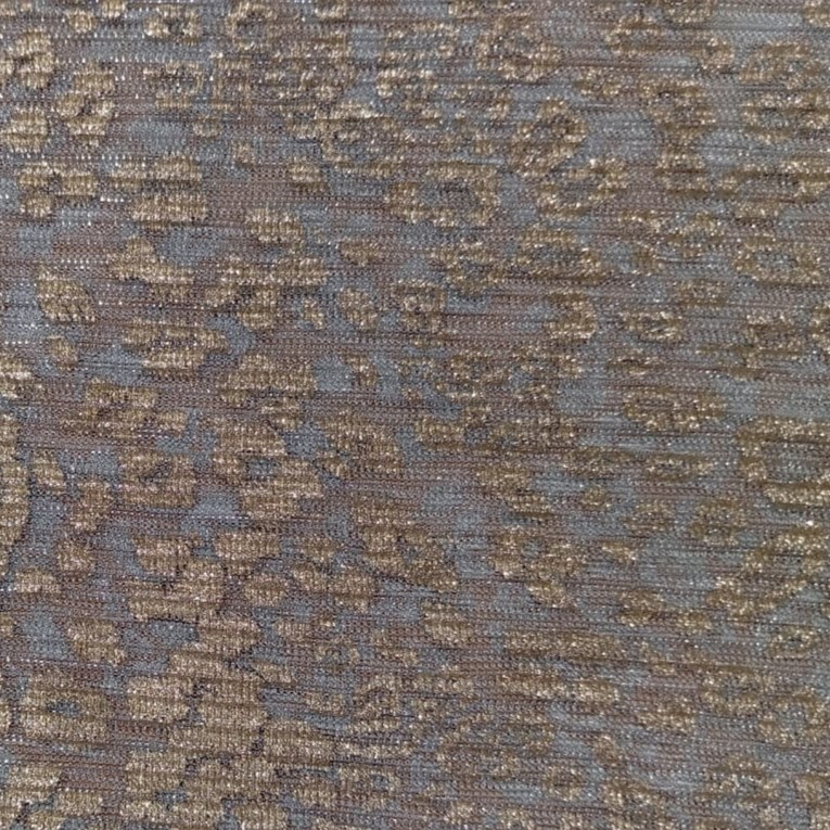 Leopard Print On Platinoir Foil Dyed Fabric
