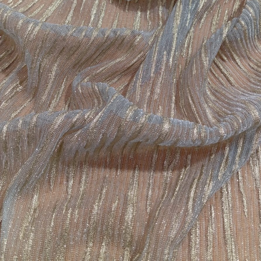 Zebra Print On Platinoir Foil Dyed Fabric