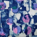 Up To Blue Print On Dutchess Satin S23-DSPS12