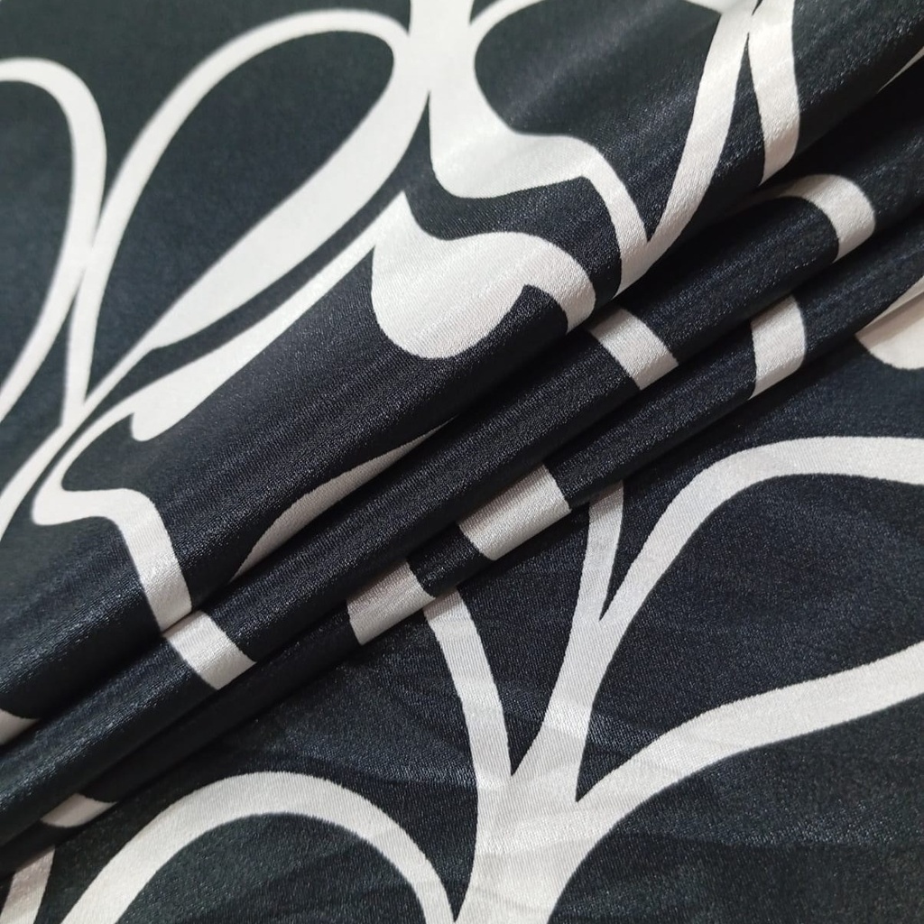 Black Base Art Print On Satin Lycra S24 SLPS03