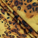 Chrome Satin Pezli With leopard skin Print Fabric SS22N-CSPB05