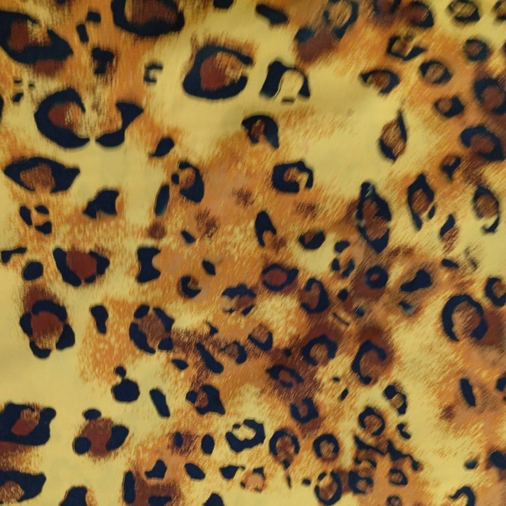 Chrome Satin Pezli With leopard skin Print Fabric SS22N-CSPB05