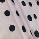 Polka Dot Print On Sandwash Satin