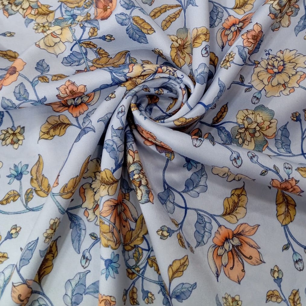 Floral Tribute Print On Sumo Satin S23-SSPS7