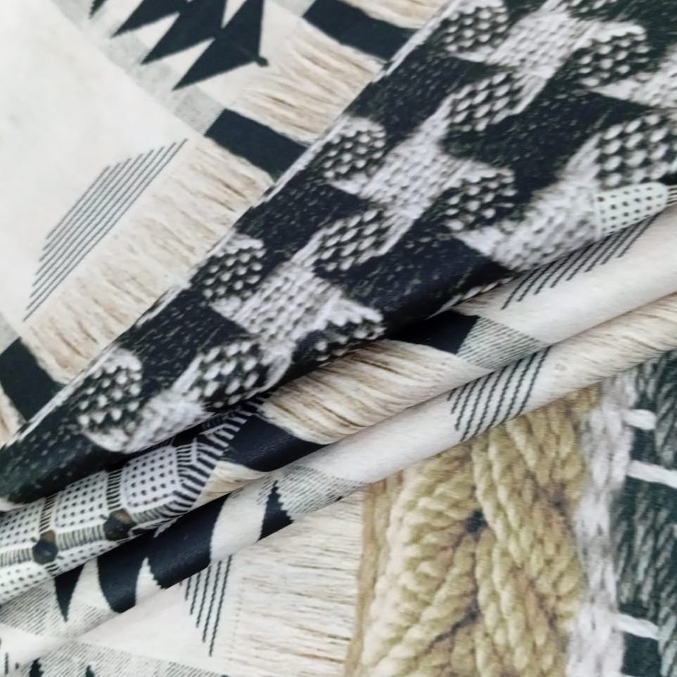 Striped Pattern Print On Sumo Satin S23-SSPS17