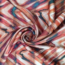 Orange Geometrical Art Print On Twill Satin (D#71C#3) TSPS59