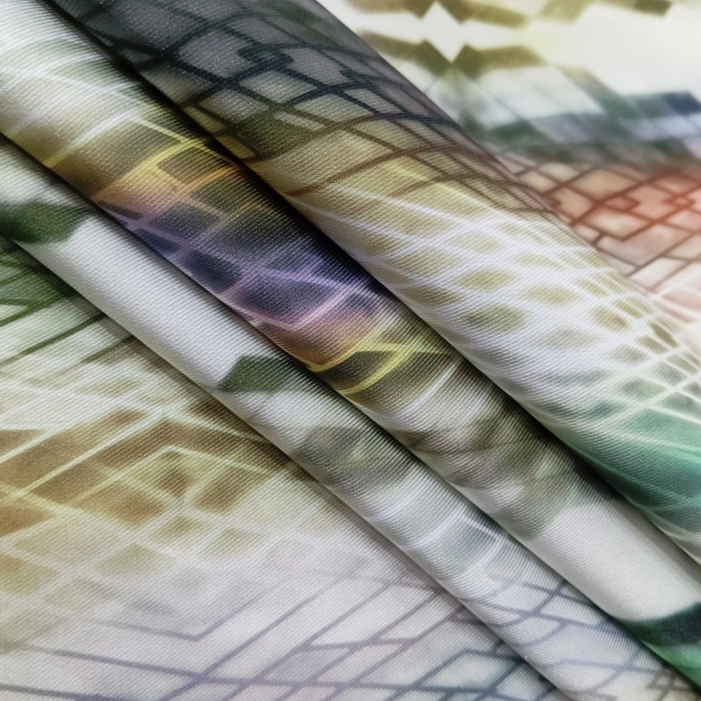 Multi Colour Snake Skin Print On Twill Satin (PA03C#2) TSPS41
