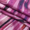 Magenta Geometrical Art Print On Twill Satin (D#71C#2) TSPS58