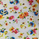 Multi Colour Roses Print On Habutai Satin S24 HSPS59