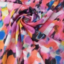 Brush Art Print On Korean Satin S23-KSPS70