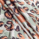 Red & Black Jaguar Print On Korean Satin SS22L KSPL24