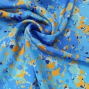 Brush Artwork Print On Korean Satin SS22N KSPB63