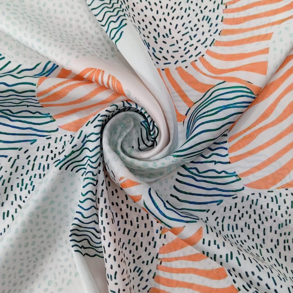 Dots Artwork Print Korean Satin SS22L-KSPL44