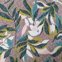 Leafy Brown Print On Korean Satin SS22L KSPL19