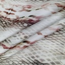 Red & White Colour Snake Skin Print On Korean Satin SS2N KSPB75