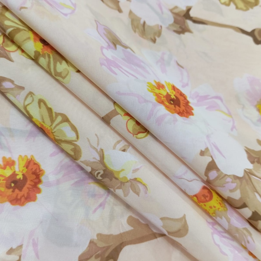 Happy Things Print On Habutai Satin S23-HSPS83
