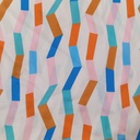 Irregular Zig Zak Print On Korean Satin SS22A KSPA30