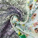 Sky Base Border Floral Print On Habutai Satin S24 HSPS58