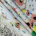 Sky Base Border Floral Print On Habutai Satin S24 HSPS58