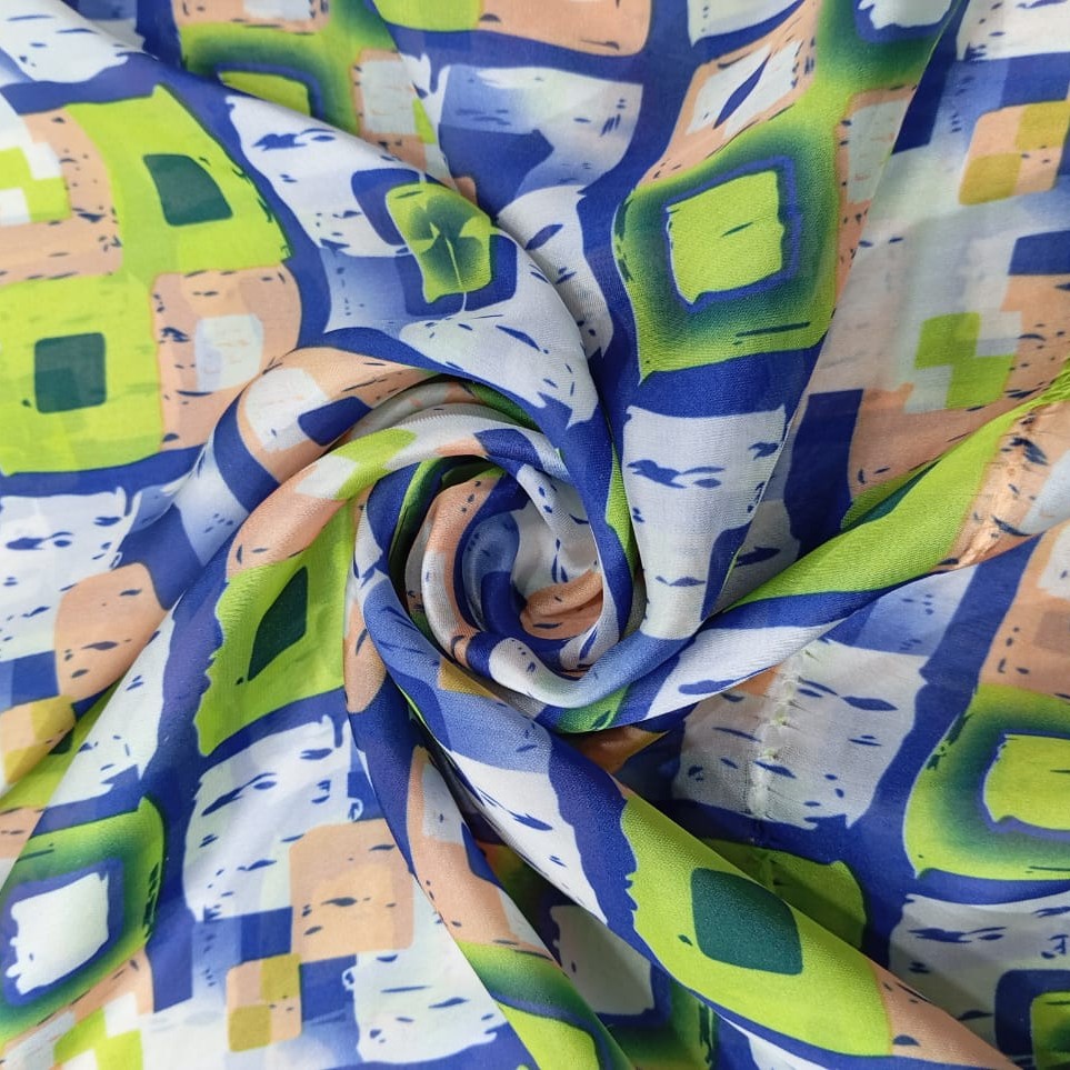 Abstract Artwork Print On Korean Satin S23 KSPS04