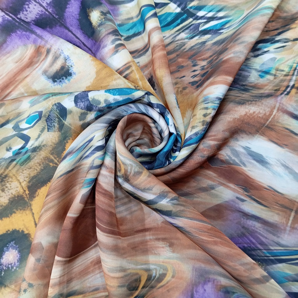 Peacock Fur Art Print On Korean Satin S23-KSPS85