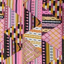 Neon Triangle Print On Korean Satin S23-KSPS78