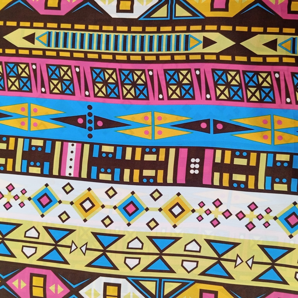Bohemian Print On Korean Satin S23 KSPS30