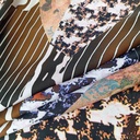 Brown Marble Print On Korean Satin S23 KSPS32