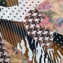 Brown Marble Print On Korean Satin S23 KSPS32
